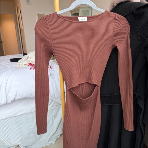 Wilfred Cutout Knit Longsleeve Mini Dress - Picture 3 of 4